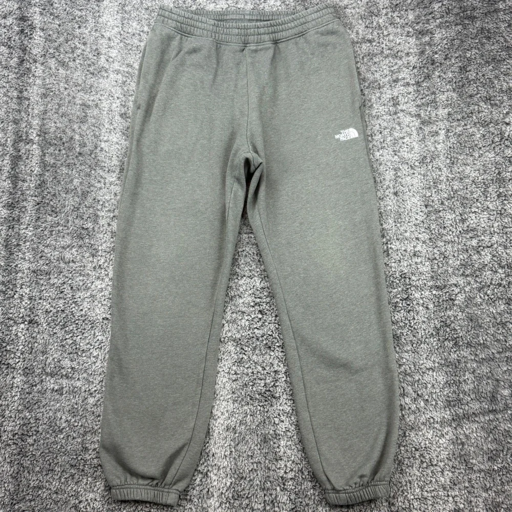 The North Face Grey Jogger Sweatpants Men's Size M W30 L28 Logo Elastic Waist‎